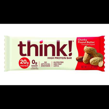 THINKTHIN thinkThin Chunky Peanut Butter Protein Bar 2.1 oz. Bar, PK120 1074663
